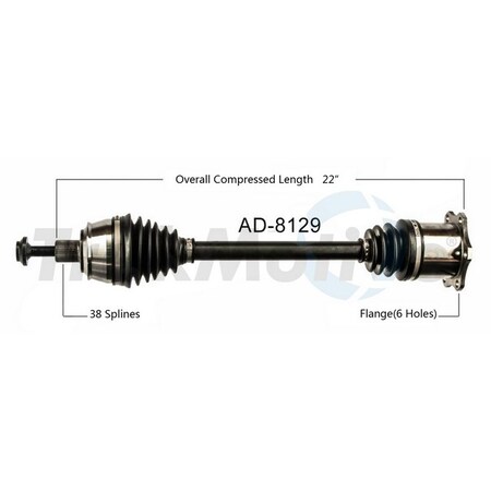 Surtrack Axle Cv Axle Shaft, Ad-8129 AD-8129